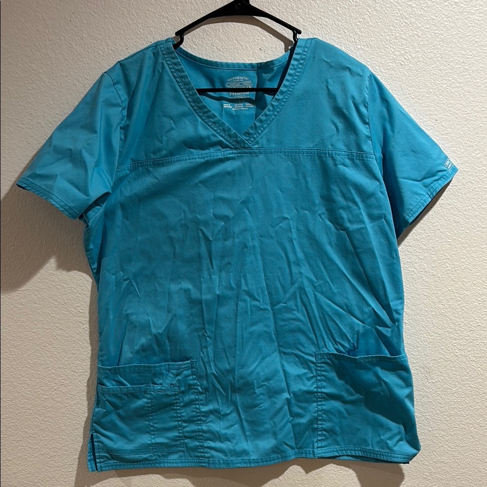 Cherokee Workwear Blue Scrub Top